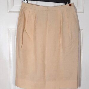 Rena Rowan Skirt Size 4, Yellow, Lined, See photos for small areas circled